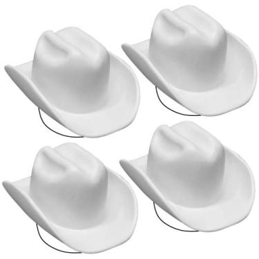 Imagem de Kit com 4 Chapéus Vaqueiro Cowboy para Festa Junina Fantasia e Atacado