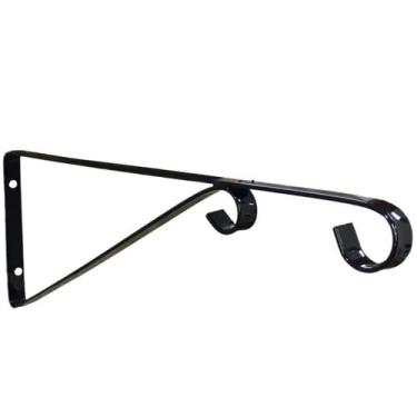 Imagem de Mão Francesa Ferro 20cm p/ Pendurar Vaso de Plantas Parede - Alpe & Ar