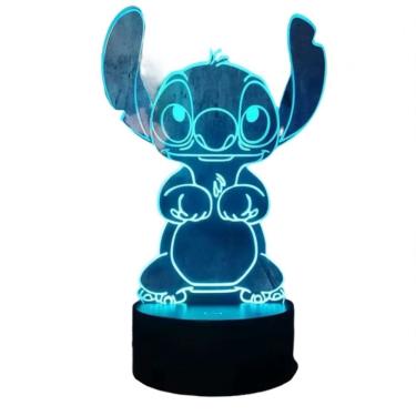 Imagem de Luminária Stitch 3D Fio de Luzes