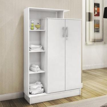 Imagem de Armário Multiuso Sapateira Elite Branco com Nicho Decorativo  - Demóbi