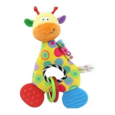 Imagem de Chocalho Mordedor De Bebe Girafa Hipoalergenico Girafinha