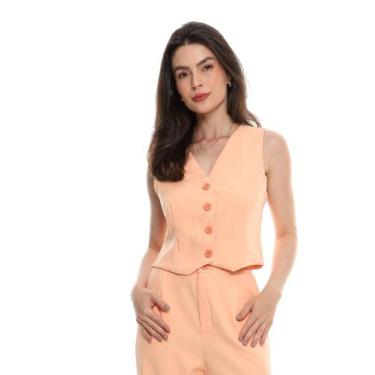 Imagem de Conjunto Feminino Calça e Colete Alfaiataria, Poliéster com Elastano, 