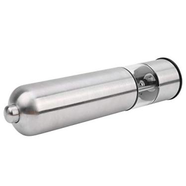 Imagem de Moedor Elétrico de Pimenta de Sal, Moinho de Especiarias Automático de Aço Inoxidável Com Luz LED, Bateria Operada para Cozinha, Acampamento, Piquenique
