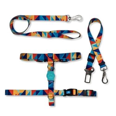 Imagem de Kit Cinto de Segurança e Peitoral H c/Guia M Geométrica