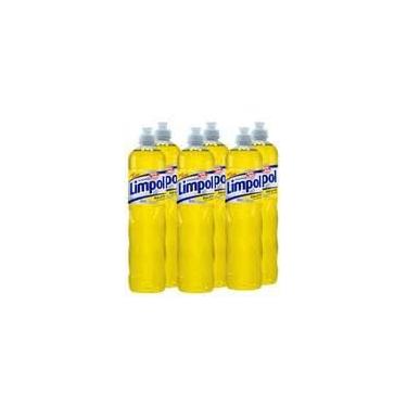 Imagem de KIT COM 6 UNIDADES - DETERGENTE LÍQUIDO LIMPOL NEUTRO FRASCO 500ml
