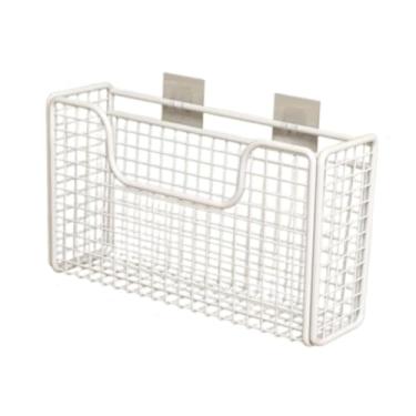 Imagem de DimyFew Organizador de porta de armário de cozinha, porta-tempero, organizador de despensa sem furos, prateleira organizadora de armário para despensa e sala, White L