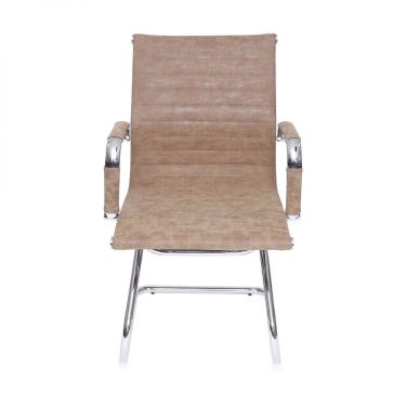 Imagem de Cadeira Escritório Baixa Fixa Corino 3301 Or Design Castanho