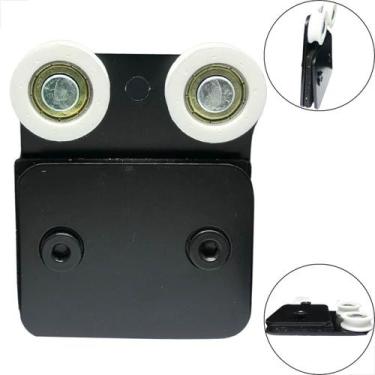 Imagem de Carrinho Roldana 1126 Dupla stanley Porta De Vidro - Preto - Mettallfl