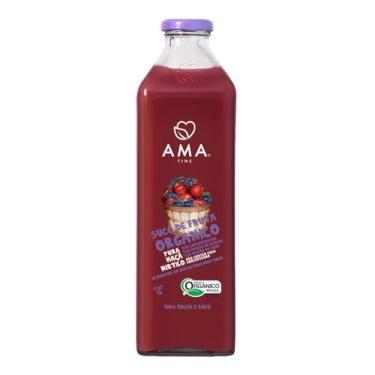 Imagem de Suco Organico Ama Time Vários Sabores 300ml e 1 Litro - Produto Orgânico (1 Litro, Maçã com Mirtilo)