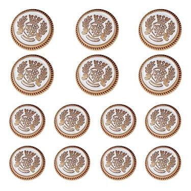 Imagem de MASONEE Conjunto De 14 Botões Blazer Metal Dourado - 23 Mm E 18 Para Blazers Masculinos, Ternos, Casacos Esportivos, Jaquetas Uniformes