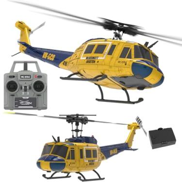 Imagem de Ssccgym Helicóptero de controle remoto UH-1 de 315 mm para adultos Expert 6CH C032 RC Heli Maintain Altitude Brushless Motor/Posicionamento de fluxo óptico/Fly Upside Down 3D Rolling RTF Amarelo