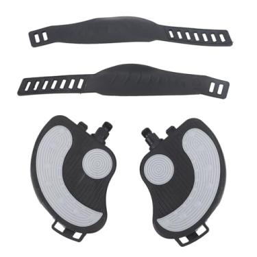 Imagem de 2pcs Pedais de bicicleta de exercício com tiras PP PVC PVC Aço inoxidável Universal Ajuste Pedals de bicicleta exercícios para a academia de academia em casa