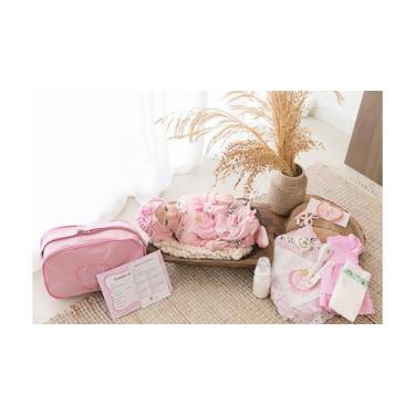 Imagem de Bebê Reborn Realista Princesa Loira Rosa Membros Silicone - Meu Xodó