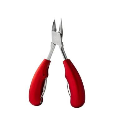 Imagem de Alicate de Cuticula Kit com 1/2 / 3 Alicate Mola Dupla de Cortar Unha Curvado Profissional AçO Inox(vermelho,DOIS)