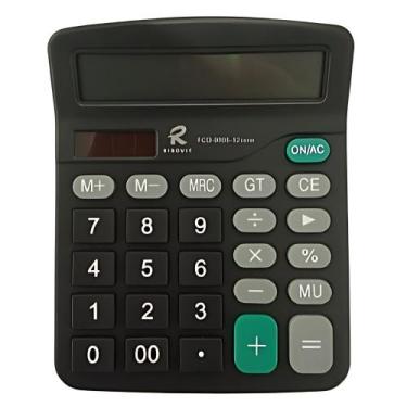 Imagem de Calculadora Grande de Mesa Preto 15x12cm com 12 dígitos - Marpax