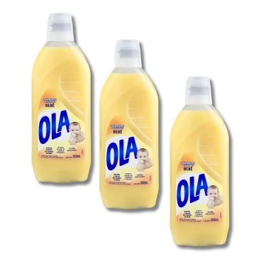 Imagem de Kit 3 Sabão Liquido Ola Bebê Com Extratos Naturais de Camomila e Erva Doce 500ML cada