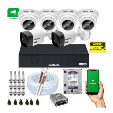 Imagem de Kit CFTV Intelbras HD 720p Com 6 Câmeras , DVR 16 Canais e HD 2TB