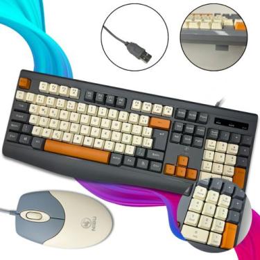 Imagem de Kit Teclado e mouse Com Fio ABNT2 Combo Teclado e Mouse com Fio Membra