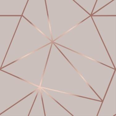 Imagem de Papel De Pareade Adesivo GeoméTrico Rosa, Para Sala E Quarto, Estampa(1,5 Metros)