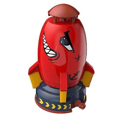 Imagem de Domary Lançador de Aspersão Kids Sprinkler Cartoon Style Rocketing Water Toy Premium Safe Material Melhoria da Coordenação Dos Olhos da Mão Interação Pai Criança para Jardim (Vermelho)