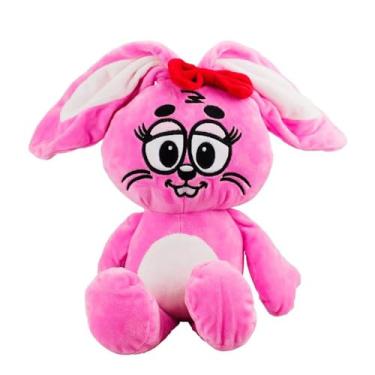 Imagem de Coelho de Pelúcia Dalila, 32cm de Altura, Rosa, Macio, Interior Super Fofo, Material em Poliéster