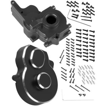 Imagem de RCarmubWow RC Gearbox Case & Screws Upgrades Part for 1/24 Micro-B,1/28 Micro-T,Aluminium Alloy Transmission Case w/Screws of Whole Vehicle,Black