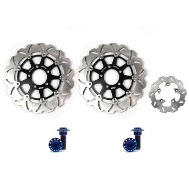 Imagem de Arashi Discos de freio dianteiros traseiros rotores com parafusos de montagem para Suzuki SV1000 SV1000S 2003-2007, acessórios de substituição de motocicleta 2004 2005 2006