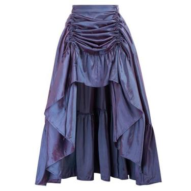 Imagem de Saia Scarlet Darkness Renaissance Steampunk Azul Marinho XL