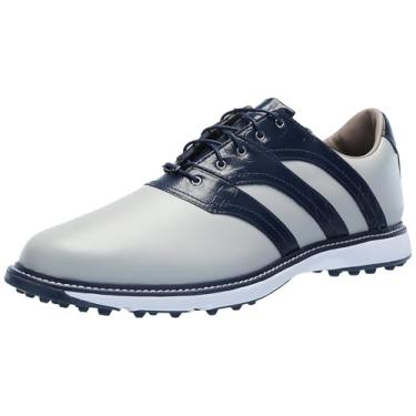 Imagem de adidas Tênis de golfe masculino MC Z-Traxion Spikeless, Cinza dois/azul marinho universitário/calçado branco, 41