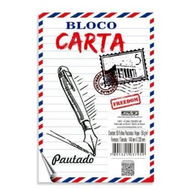 Imagem de 10 Bloco Carta Pautado com 50 Fls cada Grande São Domingos 200 mm x 26