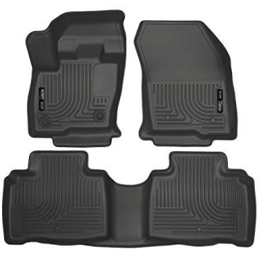 Imagem de Husky Liners 99311 Serve em Lincoln MKX 2016-18, 2019 Lincoln Nautilus Weatherbeater Front & 2º Seat Mats, Preto