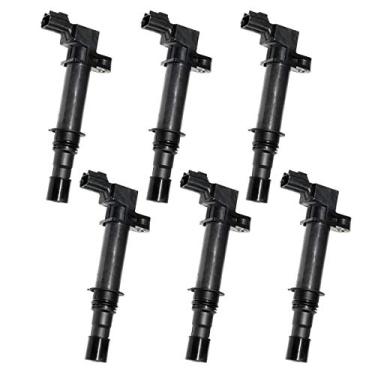 Imagem de 6 conjuntos de bobinas de ignição compatíveis com Jeep Grand Cherokee Commander Dodge Dakota Durango Ram 1500 V8 4.7L UF270 6028138AF 56028138AB 56028138AD C1231