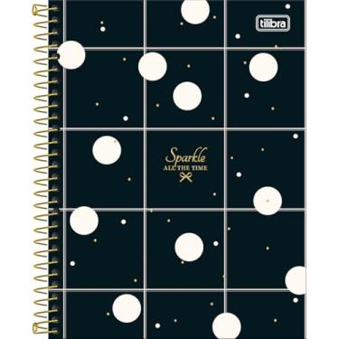 Imagem de Tilibra - Caderno Espiral Capa Dura Colegial 1 Matéria West Village 80 Folhas - Fundo Preto Quadriculado