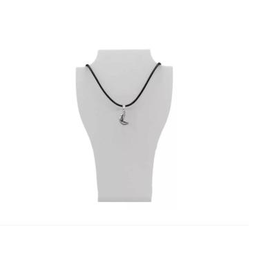 Imagem de Colar Japonês Sailor Moon Lua Prateado - 50 cm