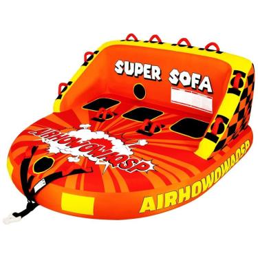 Imagem de Boia Rebocável para 2 Pessoas, Carga Máx 230 kg com Pontos de Reboque Duplos, Capa de Nylon Grossa e Resistente, Airhowowaqsp