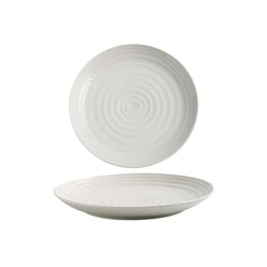 Imagem de Lata de lixo 1 peça prato de osso prato doméstico prato de bife ocidental prato plano sob esmalte cor utensílios de mesa(8.3 inch)