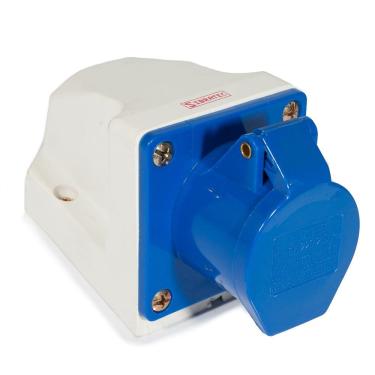 Imagem de Tomada Industrial Sobrepor 113 2P+T 6H 220Vac 16A Azul