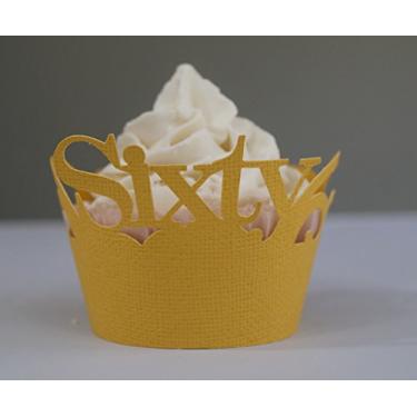 Imagem de All About Details Sessenta embalagens de cupcake, conjunto de 12 (dourado fosco)