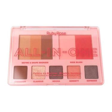 Imagem de Paleta de Bronzer, Blush e Sombra Ruby Rose All-In-On 21,58g