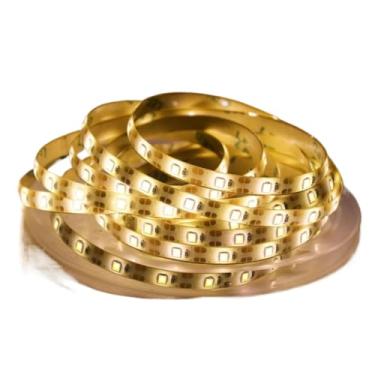 Imagem de Fita De Led Fio Led De Pilha Autocolante 2m 120 LEDs Cordão Mangueira Decoração Casa Tv Móvel(Branco quente)