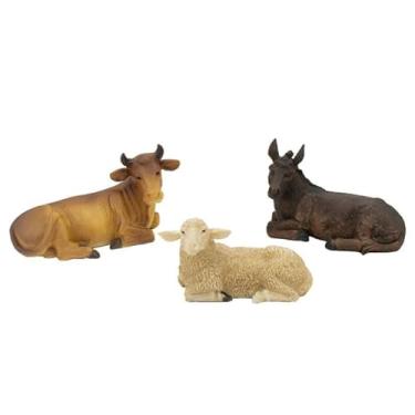 Imagem de Burro Boi Ovelha Presépio 13cm - Enfeite Resina