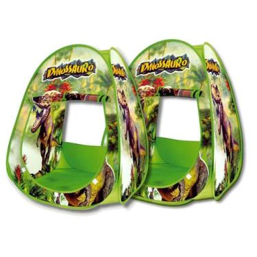 Imagem de Combo 2 Barracas Infantil Dobrável Tenda Dinossauro Bolsa de Transport