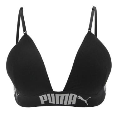 Imagem de Top Puma Soutien Triangulo Com Bojo, Preto, GG