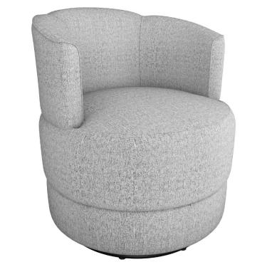 Imagem de Poltrona Base Giratoria Marselha Linho Vancouver Milani Store Bege