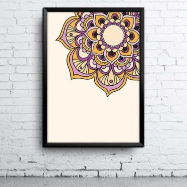Imagem de Quadro Abstrato Mandala 1 A4 - Sdesign