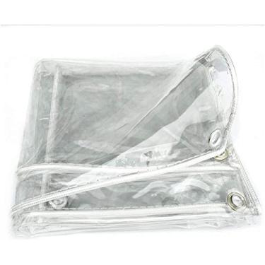 Imagem de Capa de lona azul à prova d'água 6 x 8 m, capa de lona, pequena lona impermeável resistente, com ilhós de alumínio, impermeável, leve, à prova de poeira, à prova de chuva, lona impermeável para