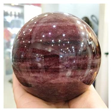 Imagem de Home Collections Em Camadas Natural Antigo Morango Bola de Cristal Pedras Grandes Ornamento Esferas Decoração de Mesa Sala de Estar Coleção de Quartzo (Tamanho: 1,45-1,65 kg)