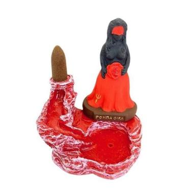 Imagem de Incensário Cascata Pomba Gira 12 Cm Resina - Lua Mística - 100% Origin