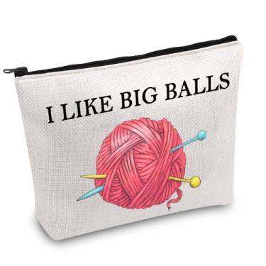 Imagem de Bolsa de projeto de tricô JXGZSO I Like Big Balls Bolsa de crochê