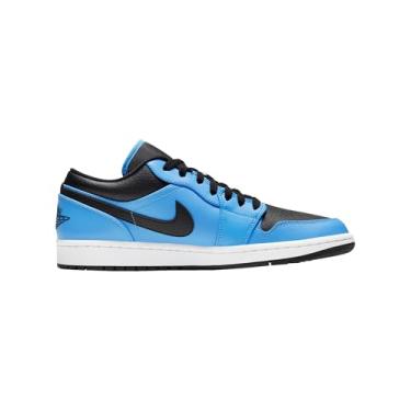 Imagem de Nike Tênis masculino Air Jordan 1 Low University azul preto 553558-403, University azul/preto-branco, 10.5